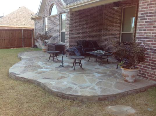 Picture of a patio installation in Southlake TX